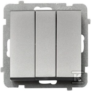 Łącznik potrójny, srebro mat SONATA    ŁP-13R/M/38 w