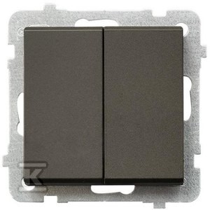 Łącznik podwójny zwierny, czekoladowy metal SONATA    ŁP-17R/M/40