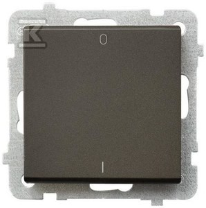 Łącznik dwubiegunowy, czekoladowy metal SONATA    ŁP-11R/M/40 w