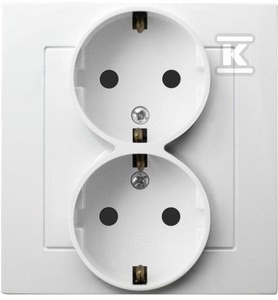 Gniazdo podwójne SCHUKO, biały, AS    GP-2GS/00 w
