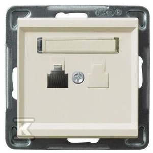 Gniazdo telefoniczne pojedyncze, ecru SONATA    GPT-1R/M/27 w