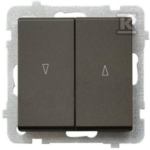 Łącznik żaluzjowy, czekoladowy metal SONATA    ŁP-7R/M/40 w
