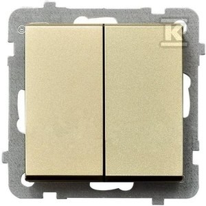 Łącznik podwójny schodowy, szampański złoty SONATA    ŁP-10R/M/39