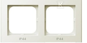 Ramka podwójna do łączników IP-44, ecru SONATA
