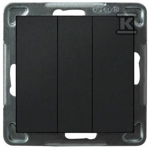 Łącznik potrójny, czarny metalik SONATA    ŁP-13R/M/33 w
