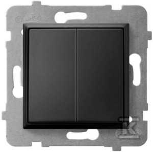 Łącznik podwójny schodowy, czarny metalik ARIA    ŁP-10U/M/33