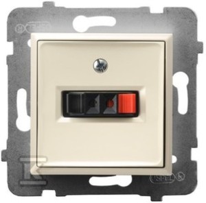 Gniazdo głośnikowe pojedyncze, ecru ARIA    GG-1U/M/27 w