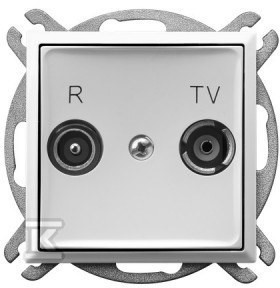 Gniazdo RTV zakończeniowe 10-dB, biały ARIA    GPA-10UPZ/M/00