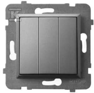 Łącznik potrójny, szary mat ARIA    ŁP-13U/M/70 w