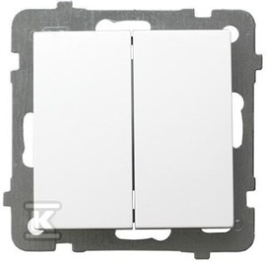 Łącznik podwójny zwierny, biały, AS    ŁP-17G/M/00 w