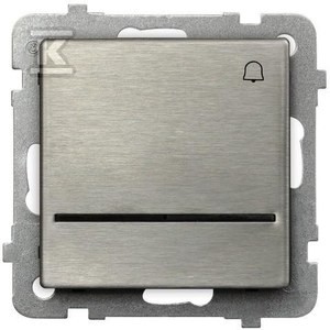 Łącznik zwierny dzwonek z podświetleniem niebieskim, stal inox SONATA o
