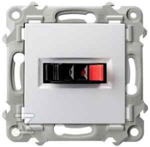 Gniazdo głośnikowe pojedyncze - BIAŁY   &nbsp;GG-1Z/M/00 w