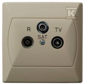 Gniazdo RTV-SAT końcowe AKCENT BEŻ    GPA-AS/01 w