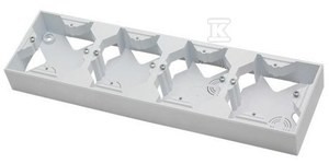 Puszka instalacyjna poczwórna, biały ARIA    PNP-4U/00 w