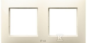 Ramka podwójna do łączników IP-44, ecru ARIA
