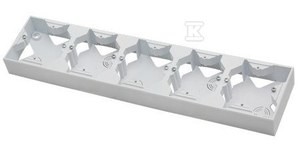 Puszka instalacyjna pięciokrotna, biały ARIA    PNP-5U/00 w
