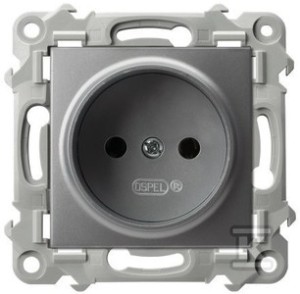 Gniazdo pojedyncze - SZARY MAT   &nbsp;GP-1Z/M/70 w