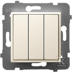 Łącznik potrójny zwierny, ecru ARIA    ŁP-24U/M/27 w