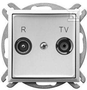 Gniazdo RTV końcowe, biały ARIA    GPA-UK/M/00 w