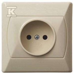 Gniazdo pojedyncze AKCENT BEŻ    GP-1A/01
