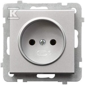 Gniazdo pojedyncze, srebro mat SONATA    GP-1R/M/38 w