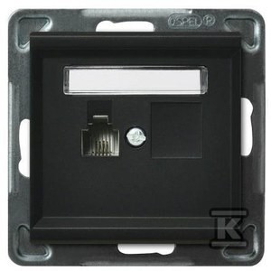 Gniazdo telefoniczne pojedyncze, czarny metalik SONATA    GPT-1R/M/33
