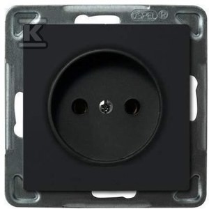 Gniazdo pojedyncze, czarny metalik SONATA    GP-1R/M/33 w