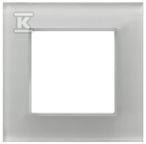 Ramka pojedyncza, białe szkło ARIA    R-1UGC/31/00 w