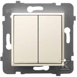 Łącznik podwójny schodowy, ecru ARIA    ŁP-10U/M/27 w