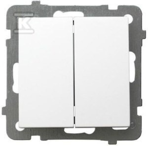 Łącznik podwójny schodowy, biały, AS    ŁP-10G/M/00 w