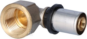 Kolano podłączeniowe PURMO CLEVERFIT z gwintem wewnetrznym 16x1/2" GW o