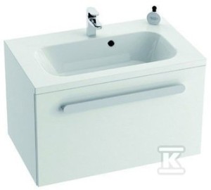 Umywalka chrome 600 biała z otworem na baterie