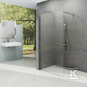Ścianka prysznicowa Walk In Wall 110 / 200 polerowane aluminium