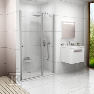 Drzwi prysznicowe, otwierane CSD2-120 białe Transparent    0QVGC100Z1