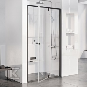 Drzwi prysznicowe, otwierane PDOP2-100 czarne Transparent    03GA0300Z1