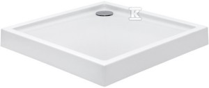 Brodzik 80x80x13 Granada Square Compact, syfon w komplecie