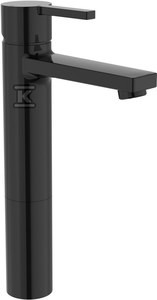 Bateria Naia Black umywalkowa wysoka, Cold Start, bez korka o