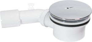 Odpływ brodzikowy płaski, 60mm wysokości, przepływ 30l/min, średnica fi90 o