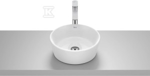 Umywalka OPTICA nablatowa ROUND CR 35 cm BIAŁY POŁYSK o