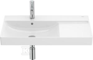Umywalka meblowa ONA UNIK 80x46 cm LEWA Fineceramic® BIAŁY POŁYSK