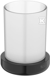 Kubek szklany stojący brushed titanium black   &nbsp;A817022NM0