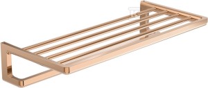 Półka ścienna na ręcznik z wieszakiem rose gold