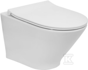 Miska WC GAP ROUND COMPACTO podwieszana Rimless + deska wolnoopadająca