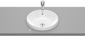 Umywalka GAP blatowa okrągła 39 cm, z przelewem