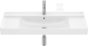 Umywalka ONA ścienna 100x46 cm Fineceramic® BIAŁY POŁYSK