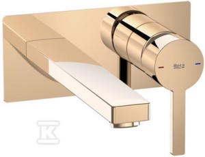 Bateria umywalkowa NAIA rose gold jednouchwytowa ścienna Cold Start (konieczne