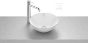 Umywalka BOL nablatowa okrągła 35 cm Fineceramic® BIAŁY POŁYSK o