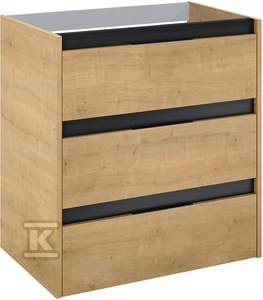 Szafka łazienkowa ALPINE 70 cm z 3 szufladami, do kompletacji