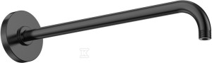 Ramię prysznicowe brushed titanium black ścienne proste 400mm