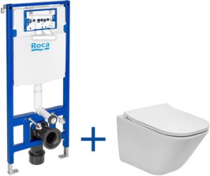 Zestaw stelaż WC Duplo One + miska WC GAP SQUARE